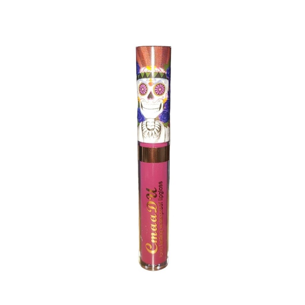 CmaaDu Sugar Skull Waterproof Matte Liquid Lip Gloss Long Lasting Pink 02 New